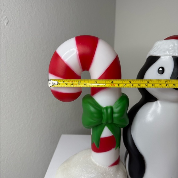 Christmas 11” Light Up Penguin,Ginger bread house & Candy Cane Blow Mold Decor - Picture 4 of 7